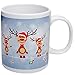 Produktbild 1 Stück _ Henkeltasse / Kaffeetasse - " lustige Rentiere - Weihnachten " - groß - 300 ml - Porzellan / Keramik - Teetasse - Trinktasse mit Henkel - Weihnachtstasse / Glühweintasse - Weihnachtsmann / Glühwein - Tasse Becher - Porzellantasse - Tassen / Kaffeetassen - Henkeltassen - Keramiktasse lustig - Rentiere / Glühweintassen / Glühweinbecher - Kindertasse / Tiere - Tier - Kaffeebecher - Teetassen - Henkelbecher - Hirsch / Elch