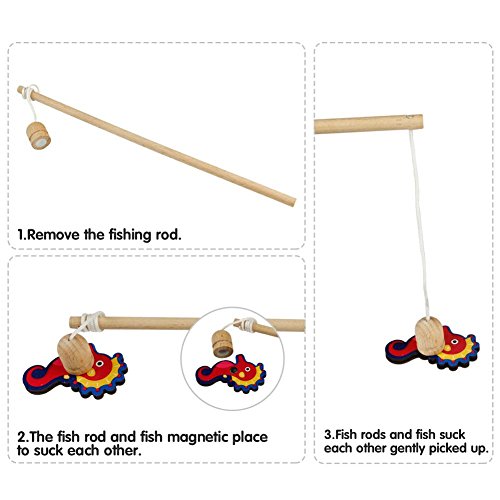 Wooden Magnetic Fishing Game Set Jigsaw Puzzles Board Ocean Fish Toy for Kids Children Age 3+ reviews Wooden Magnetic Fishing Game Set Jigsaw Puzzles Board Ocean Fish Toy for Kids Children Age 3+