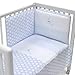 Cambrass 70 x 140 cm Cotbed Quilt/ Bedspread Collection Ter (Blue and White Spotted)
