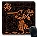 Produktbild Luancrop Mousepads für Computer Kokopelli Anasazi Sun Ethnische Gott Flöte Doodle Vintage Player Aboriginal Afrika Afrikanisches Design rutschfeste Oblong Gaming Mouse Pad