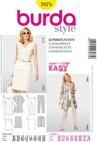 Burda Style Sewing Pattern B7075 Misses' Co-ordinates