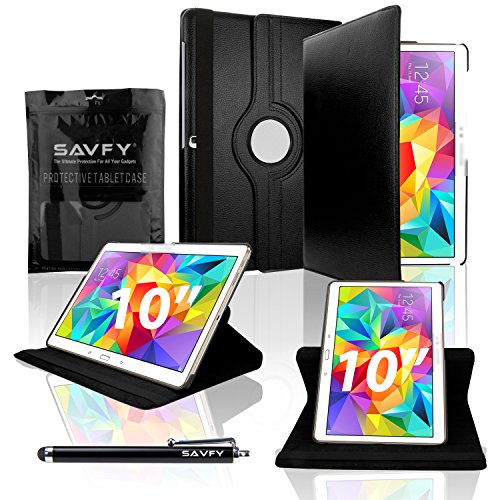 SAVFY® Samsung Galaxy Tab S 10.5 Hülle Ultra Slim 360 Grad Drehung Kunstleder Schutzhülle mit Auto Sleep / Wake up Funktion für Samsung Galaxy Tab S 10.5 Zoll T800 T805 - 8
