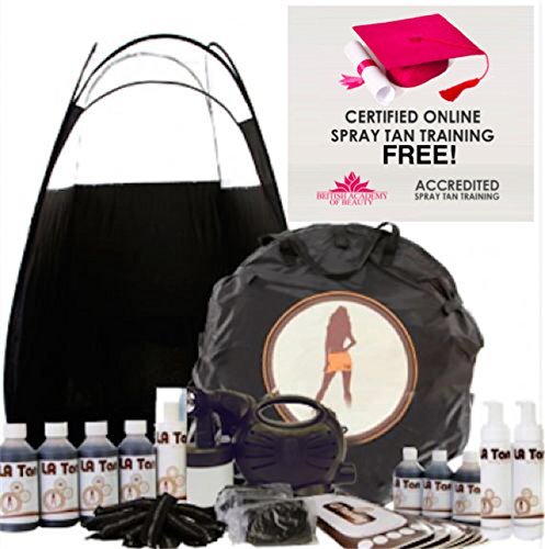 KITTY SPRAY TANNING KIT- 7 BOTTLES OF AWARD WINNING LA TAN, LATEST UNIT, LATEST TENT, PLUS MORE & FREE SHIPPING!