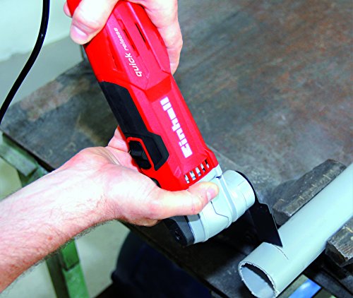 Einhell Multifunktionswerkzeug TE-MG 300 EQ (300 W, Staubabsaugvorrichtung, Dreiecksschleifplatte, 6x Schleifpapier, Schaber, 2 Tauchsägeblätter, 2 Segmentssägeblätter, Staubabsaugadapter, Koffer) - 6