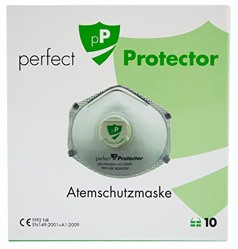 10x Atemschutzmaske FFP2 | "Perfekter Schutz" ihrer Gesundheit | Staubschutzmaske, Feinstaubmaske | Offiziel "zertifiziert" | geeignet für den privaten wie gewerblichen Gebrauch