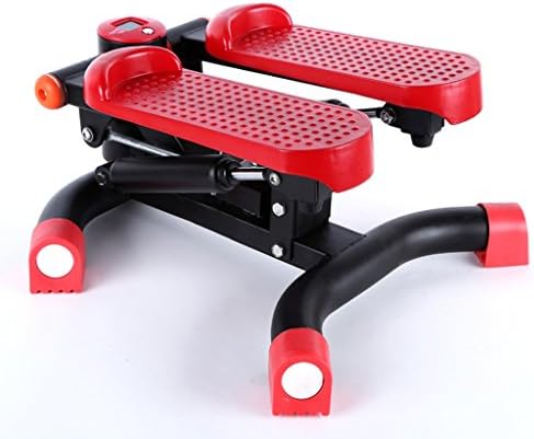 Stepper Dual-use Household Mute Mini Legs Foot Weight loss machine Thin Climbing machine Fitness equipment ( Color : Red )