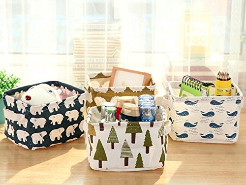 iTemer kosmetik koffer make up tasche Aufbewahrungsbox Stoff Ablagebox Tiere und pflanzen muster - 4