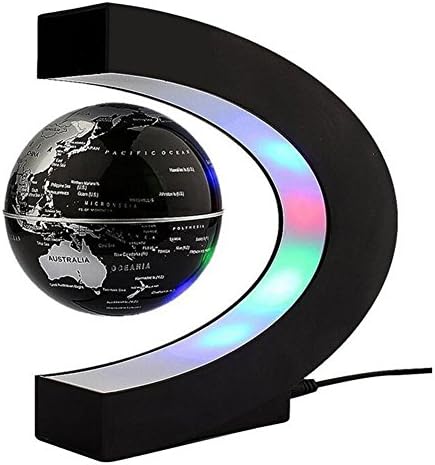 Magnetic Levitation Globe With LED Lights C Shape Floating Globe World Map for Desk Decoration 3inch