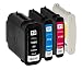 Produktbild SET- Druckerpatronen kompatibel zu HP Patrone Nr. 10 / 11-Serie - C4844AE, C4836AE, C4837AE, C4838AE (Black,Cyan,Magenta,Yellow) für HP Business Inkjet 1000, 1100, 1200, 2000C, 2000CN, 2200, 2230, 2250, 2280, 2300, 2500C, 2500CM, 2600, 2800. Color Inkjet CP1700, Designjet 110plus, 500, 800 Reihen. Designjet 10PS, 20PS, 50PS, 70, 100, 110 Plus, 500, 500PS, 800, 800PS. Officejet 9110, 9120, 9130, Officejet Pro K850