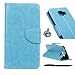 Produktbild Samsung Galaxy A5 ( 2016 ) Schutzhülle Leder Hülle, Alfort 3 in 1 Flip Fashion Design Dual Use Falten Premium PU Leder Flip Mappen Kasten Abdeckung für Samsung Galaxy A5 / A510F ( 2016 ) 5.2" ( Blau ) + Netter Staub Stecker + Schwarz Stylus Pen