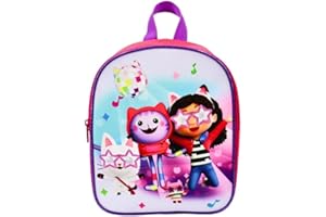 mybagstory Plecak Gabby's Dollhouse dla dziewczynki do przedszkola, różowy, dziecko, szkoła, żłobek, przedszkole, rozmiar 25 cm, regulowane szelki, pomysł na prezent, Enfant