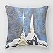 Produktbild KAKICSA 18x18 Cotton Linen Decorative Throw Pillow Cover Cushion ds:213 Christmas Home