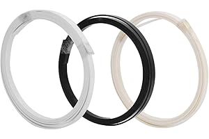 WEIYIROTY Guitar Binding Purfling Strip - 3pcs Plastic Guitar Bindings & Trim Guitar Making Tool for Folk Guitar, Classical Guitar, Acoustic Guitars, Luthier Guitar Decor, 63.39 X 0.2 X 0.06inch