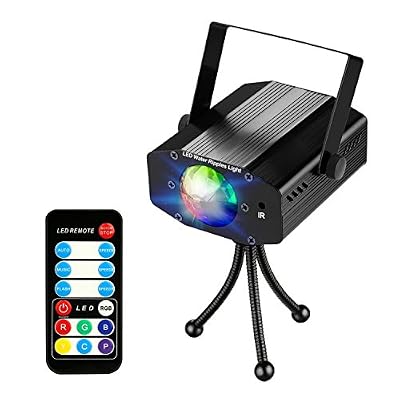PAKA Disco Lumière Effets Discothèque Discolicht Partylight Discokugel LED Disco Lumière éclairage éclairage de fête éclairage de scène éclairage -7 couleur RGB LED effet DJ lumière discokugel lampe pour Disco, fête d'anniversaire, Noël, maria…