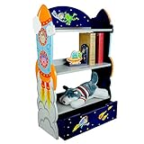 Fantasy Fields by Teamson Outer Space Childrens Wooden Bookcase Storage Kids Bookshelf TD-12220A
