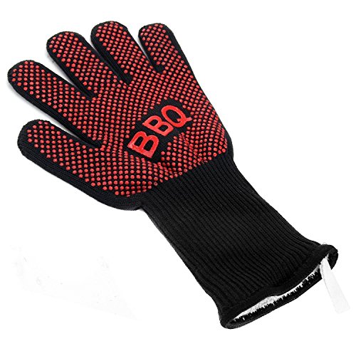 Ofenhandschuhe, Irady Premium Qualität Hitzebeständig Ofenhandschuhe Professionelle topfhandschuhe Grillhandschuhe Silikon Backhandschuhe zum Grillen, Kochen, Grillen-Eine Größe passt fast allen 1 Paar - 5