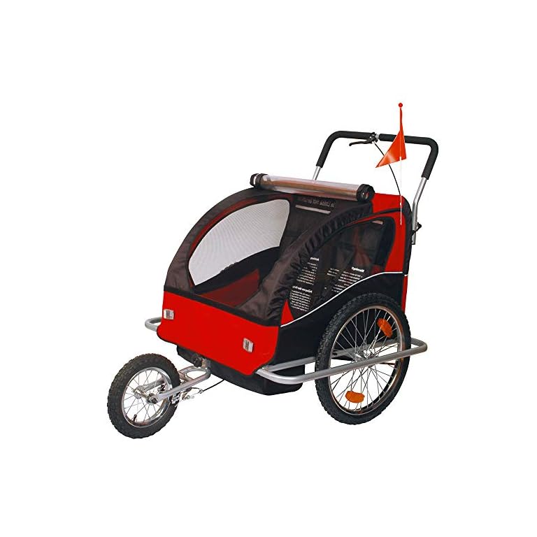 Klarfit Husky FahrradHundeanhänger, ca. 250 Liter Volumen, Material