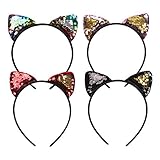 ★ Incluye: 4Pcs diadema orejas de gato niña.
