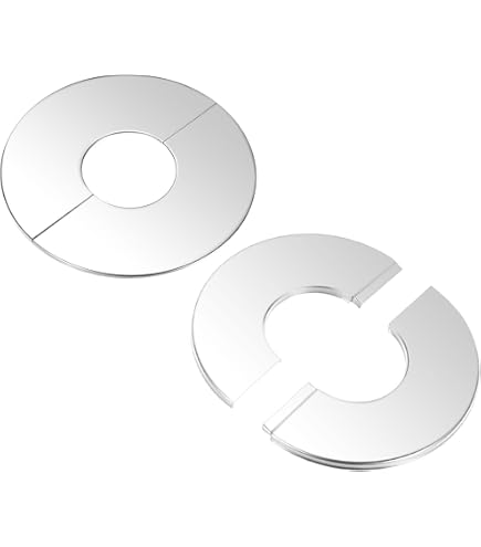 Kisangel Flangia Divisa Autoadesiva Bianca 4 Pezzi 17 Mm – Copritubi Per Impianti Idraulici Di Bagno E Cucina