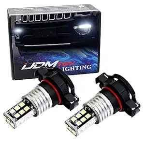 iJDMTOY (2) Xenon White 15-SMD High Power LEDBulbs for 2017-up Jeep Compass Daytime Running Lights