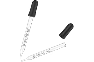 Simsky 2 pièces Pipettes Compte-gouttes, Pipettes Graduées, 10 ml, Jeu de Pipettes Précises, Pipette Cuisine, Compte Gouttes en Silicone, Pipette Enfant, Pipette Plastique, Pointe Droite et Courbée