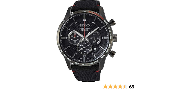 Buy Seiko Analog Black Dial Men's Watch-SSB359P1 at Amazon.in