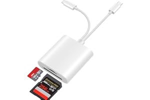 CLOMNPE SD-Kartenleser für iPhone/iPad, USB C auf SD Micro SD Kartenleser Adapter, iPhone SD-Kartenleser, SD Kartenleser Fotografie Speicherkartenadapter, SD Karten adapter füriPhone/iPad/Android Handy/Kamera