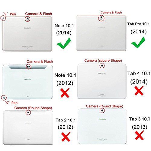 Fintie Samsung Galaxy Note 10.1 2014 Edition / Samsung Galaxy Tab Pro 10.1 T520 T525 Hülle Case – Ultra Slim Lightweight superleicht Stand Smart Shell Schutzhülle Cover Tasche Etui mit Auto Schlaf/Wach Funktion, Mosaic - 2