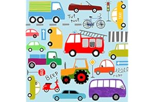 LIAKAI 20 Servietten Stra?enverkehr | Feuerwehr | Autos | Fahrzeuge | Kinder | Tischdeko 33x33cm**G