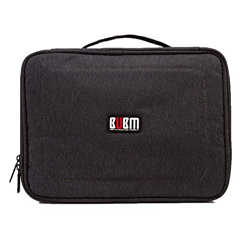 BAIGIO Unisex Nylon Tragbare Reisetasche Praktische Handtasche mit Doppelschicht Tasche Reisetasche für Electronisches Zubehöre Organizer Case Tasche Zubehör