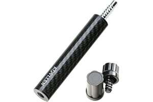 KONLLEN Extensión de Taco de Billar 4,7 Pulgadas, Adaptador Extensor de Fibra de Carbono de Eje Medio, Pin Radial de 3/8 * 8, Junta rápida Uni-loc