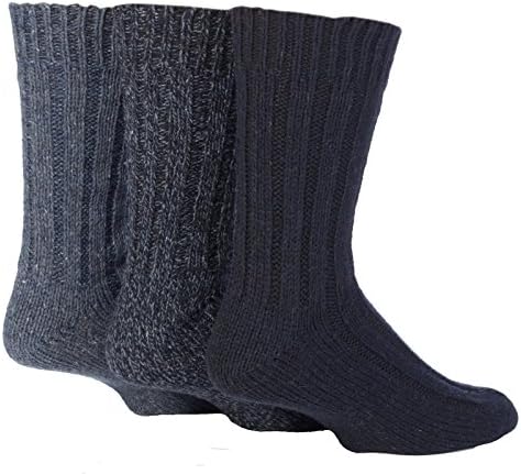 6 Pairs Mens Country Pursuit Gritstone Walker Wool Blend Walking Work Boot Socks 6-11 UK Blue
