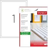 Tanex Tw-2001 Lazer Postalama, Davetiye, Kargo Işleri I&ccedil;in Her Pakette 100 Sayfa Etiket, Beyaz