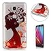 Produktbild CaseHome Silicone Gel HUAWEI Honor 5X Hülle(Mit Frei HD Displayschutzfolie) Transparent Weiche Silikon Schutzhülle,Weicher Flexibel Klar Gel Silikon TPU Hülle Superdünn Stoßfest Tasche Telefon-Kasten Schutz Tasche Schutzhülle Durchsichtig Handyhülle Silikon Case Schale für HUAWEI Honor 5X with Beautiful Colourful Pattern Design-Mädchen Mit Blumen