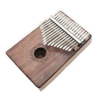 musoo 17 Keys Kalimba Thumb Piano Solid KOA Body with Learning Book, Tune Hammer, Cloth Bag, Sticker and Bilingual Instruction (Natural)