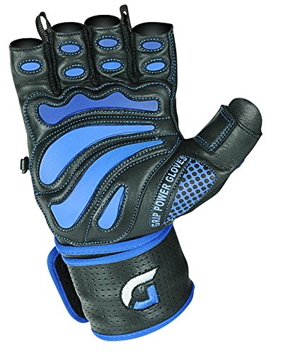 Grip Power Pads® Elite Fitnessstudio Leder Handschuhe mit integriertem 2″ Wide Handgelenkstützen – Leder Handschuh Design für Gewichtheben, Poweranheben, Bodybuilding und Krafttraining Übungen – Zufriedenheit Garantie & 1 Jahre Austauschgarantie - 6