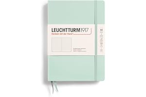 LEUCHTTURM1917 367259 - Cuaderno (A5), tapa dura, 251 páginas numeradas, verde menta, punteado
