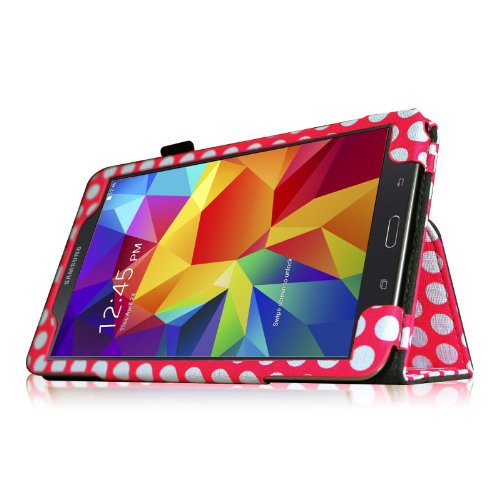 Fintie Samsung Galaxy Tab 4 7.0 Hülle Case – Slim Fit Folio Kunstleder Schutzhülle Cover Tasche mit Ständerfunktion für Samsung Galaxy Tab 4 7.0 T230 T235 (7 Zoll) Tablet, Punktmuster - 8