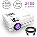 Price comparison product image LCD Video Projector Mini Portable HD 1080P 2400 Lumens Home Cinema Supports Full HD HDMI for PS4 Laptop ipad iPhone Smartphone Game TV Multimedia Home Theater Entertainment white (Upgrade 2018) WONNIE