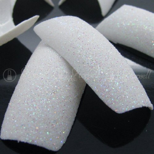 Five Season Fashion Stunning Glitter Super White False French Acrylic Nail Art Tips (About 50pcs)