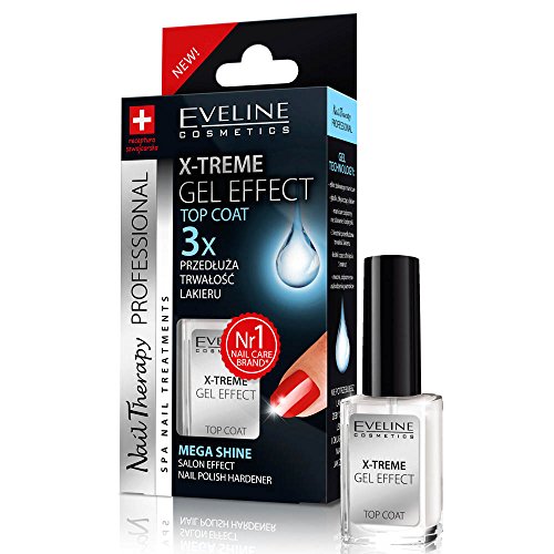 EVELINE Cosmetics Nail Therapy X-Treme Gel Effect Top Coat Mega Shine Nail Hardener 12ml
