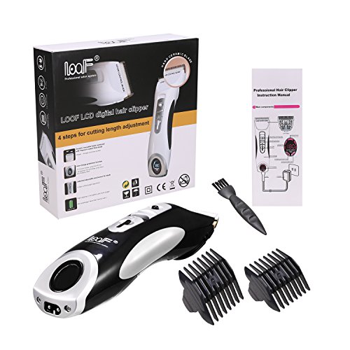 ACEVIVI Haarschneider Barttrimmer Körpertrimmer Elektronische Friseur Set Haarschneidemaschine für Kinder und Herren mit Akku und Netzbetrieb mit 2 Kammaufsätze(3-12mm), Schwarz - 7