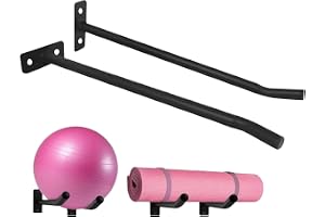 Yogabolls väggmontering – set med 2 kraftiga svarta ställ för förvaring av gymboll