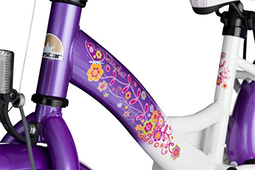BIKESTAR® Premium Kinderfahrrad für sichere und sorgenfreie Spielfreude ab 4 Jahren ★ 16er Classic Edition ★ Candy Lila & Diamant Weiß - 6