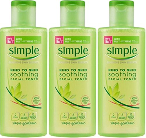 Simple Kind to Skin Soothing Facial Toner 200ml x 3 Packs