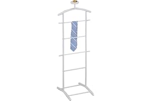 ‎IDIMEX IDIMEX Herrendiener Stummer Diener ATRIX,Kleiderbutler Damendiener Kleiderstange Kleiderbügel Hosenbügel aus Metall in weiß