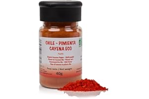 FRISAFRAN | Pimienta Cayena en polvo 40g | Pimienta cayena molida | Ecológica | sin aditivos | Estimula el tracto digestivo | cayena picante | Cayena molida | Origen ★ ESPAÑA