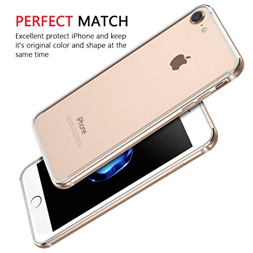 Humixx iPhone 8 Funda  iPhone 7 Funda   Frame  Marco de Dise  o Minimalistic con Silicona Interior y Parachoques de Metal Proteccion Ligero Cubierta para iPhone 7 8 Extre Series 