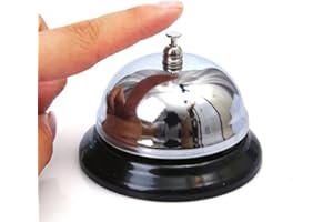 NAEEM SONS Counter Bell Reception Call Bells Chrome Kitchen Bell Service for the Porter Restaurant Bar Hotel Shop, School, Hospital, Pet Training,Attention Ringer Waiter Servant Service