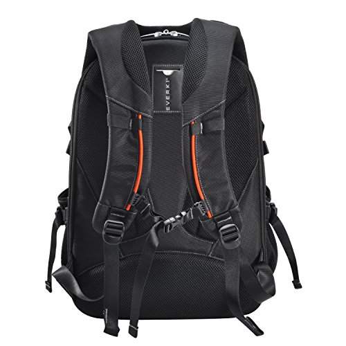 Everki Concept – Premium Laptop Rucksack für Notebooks bis 17,3 Zoll (43,9 cm) mit patentiertem Ecken–Schutz–System, Brillen-Hartschalenfach und weiteren hochwertigen Funktionen, Schwarz - 10
